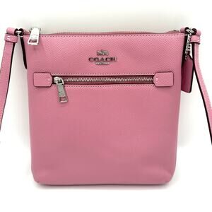 Coach Mini Rowan File Bag Crossbody Purse in Tulip Leather CE871